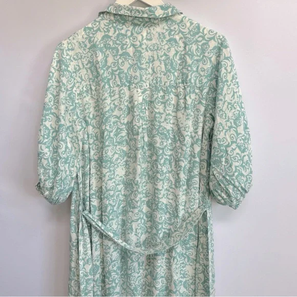 NWT Anthropologie Maeve The Irene Linen Button front Shirt Dress S